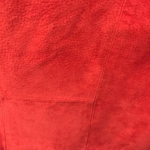 VTG Dialogue Western Jacket Womens XS Red Leather Fringe Braided Southwestern - Picture 7 of 10